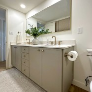 Slim Shaker 115 - Stone Grey Suedette Kitchen